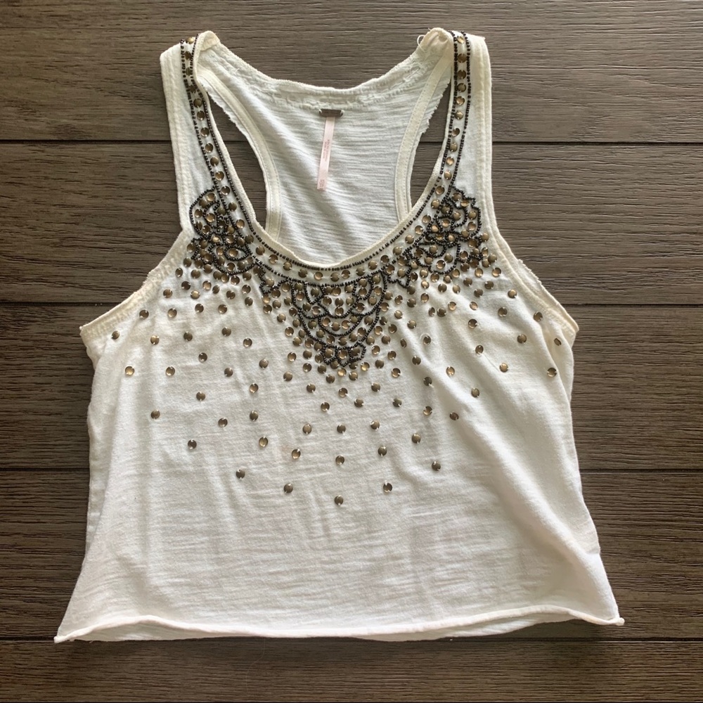 Free People Beaded Crop Top